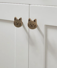 Load image into Gallery viewer, Gold &amp; Silver Cartoon Cat Brass Knobs, Lovely Animal Small Handles for Children’s Wardrobes, Drawers and Cabinets
