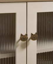 Load image into Gallery viewer, Gold &amp; Silver Cartoon Cat Brass Knobs, Lovely Animal Small Handles for Children’s Wardrobes, Drawers and Cabinets
