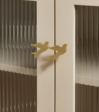 Load image into Gallery viewer, Bird &amp; Cloud Shape Designer Brass Knobs, Lovely Small Handles for Children’s Wardrobes, Drawers and Cabinets
