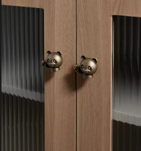 Load image into Gallery viewer, Single Hole Retro Bear Brass Knobs, Antique Bronze &amp; Silver Cute Handles for Children’s Wardrobes, Drawers &amp; Cabinets
