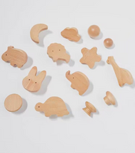 Load image into Gallery viewer, Wooden Cartoon Knobs, Cute Mushroom Rabbit Star Round Ball Animal Handles for Children’s Drawers, Wardrobes and Cabinets
