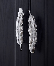 Load image into Gallery viewer, Modern Minimalist Solid Gold Brass Feather Pulls, Light Luxury Creative Handles for Cabinets, Drawers and Wardrobes
