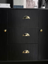 Load image into Gallery viewer, French Cream Style Gold Brass Shell Knobs, Minimalist Single Hole Light Luxury Handles for Cabinets, Drawers and Wardrobes
