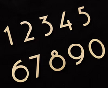 Load image into Gallery viewer, Nordic Minimalist Brass Digital House Numbers, Creative Wall Mount Room Number Signs for Home Decor
