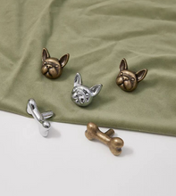 Load image into Gallery viewer, Bone Shape Solid Brass Cabinet Pulls, Antique Bronze Cute Handles for Kids Room, Wardrobe Cupboard
