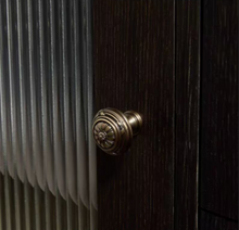 Load image into Gallery viewer, Antique Brass Single Hole Knob, Retro Brass Drawer Cabinet Pull, Mid-Century French Song Aesthetic Small Cabinet Handle
