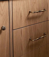Load image into Gallery viewer, Blancpain-Style Mid Century Brass Pulls, French Retro Antique European Cabinet Wardrobe Hardware Handles
