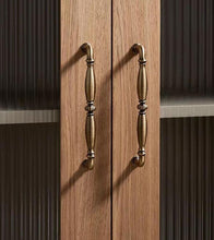 Load image into Gallery viewer, Blancpain-Style Mid Century Brass Pulls, French Retro Antique European Cabinet Wardrobe Hardware Handles
