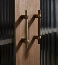 Load image into Gallery viewer, Mid-Century Modern Luxury Brass Long Drawer Pulls French Retro Cabinet Handles
