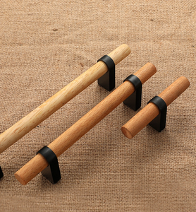 3.75", 5", 6.3" (96, 128, 160mm) Black Beech & Brushed Steel Matte Aluminum Cabinet Pulls | Bar Handles for Dresser & Drawer