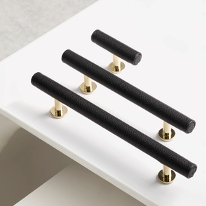 3.78"-5" Leather Knobs, Pulls & Handles (Orange, Gray, White, Black) | Cabinet Door, Dresser, Drawer & Kitchen Hardware