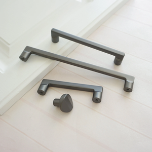 3.78", 5.0", 6.3", 7.55", 8.8", 12.6" Brushed Brass & Gray Nickel Drawer Pulls | Kitchen Cabinet, Closet & Wardrobe Handles, Knobs