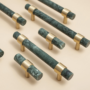 Marble (Black, Green, White) Kitchen Cabinet Pulls | Brass Luxury Dresser Handles, Drawer Knobs, Closet Hardware & Decor