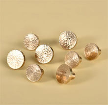 Load image into Gallery viewer, Hammered Modern Brass Knobs &amp; Pulls | Simple Cabinet &amp; Drawer Handles, Kitchen Door Hardware
