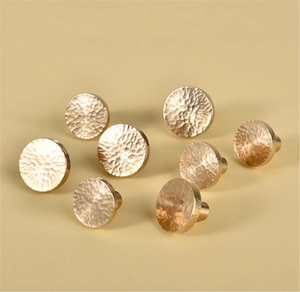 Hammered Modern Brass Knobs & Pulls | Simple Cabinet & Drawer Handles, Kitchen Door Hardware