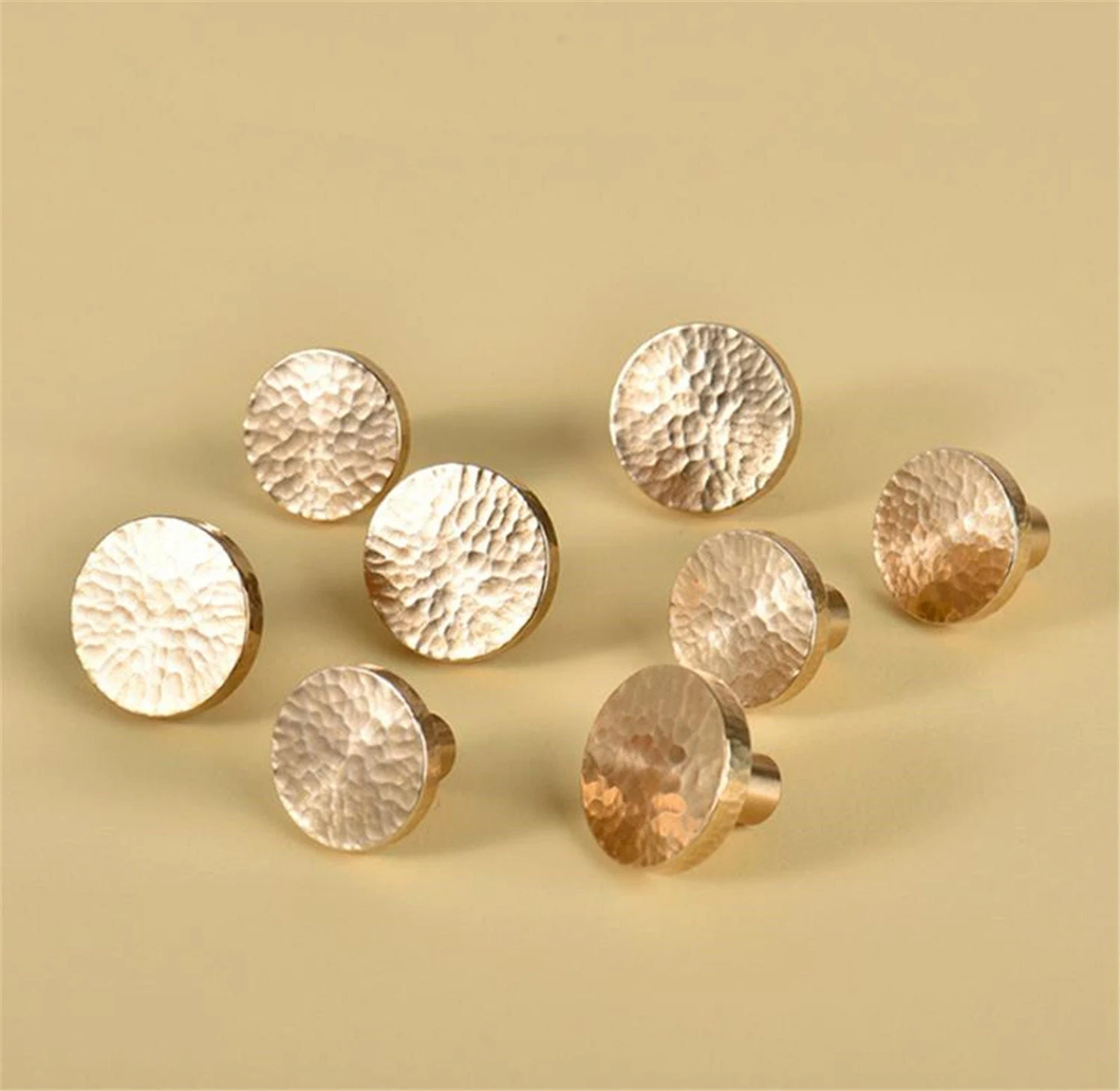Hammered Modern Brass Knobs & Pulls | Simple Cabinet & Drawer Handles, Kitchen Door Hardware