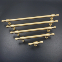 Load image into Gallery viewer, 3.78&quot;, 5&quot;, 6.3&quot;, 7.55&quot;, 8.8&quot;, 12.6&quot; Brushed Brass Kitchen Pulls &amp; Knobs | Drawer &amp; Cabinet Pulls, Wardrobe Handles, Furniture Hardware
