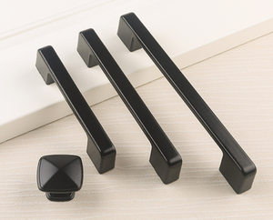 3.78"-12.5" (96-320mm) Black Knobs, Pulls & Handles | Dresser, Drawer, Kitchen Cabinet Hardware