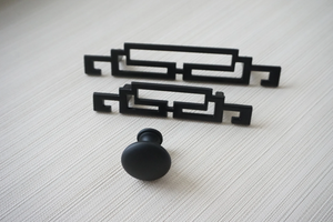 2.5"-5.0" (64-128mm) Black Knobs, Pulls & Handles | Chinese Style Cabinet Door, Drawer, Dresser & Cupboard Kitchen Hardware