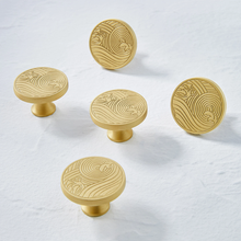 Load image into Gallery viewer, Solid Brass Gold Cabinet Knobs &amp; Pulls | Dresser &amp; Drawer Pulls, Kitchen Door Knobs, Hardware
