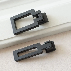 Black Drop Ring Drawer Handles | Cabinet Door Knobs, Dresser & Kitchen Pulls, Pull Handles