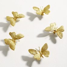 Load image into Gallery viewer, Butterfly Gold Brass Knobs &amp; Pulls | Decorative Dresser &amp; Drawer Handles, Kitchen Cabinet &amp; Furniture Hardware
