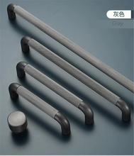 Load image into Gallery viewer, 3.78&quot;, 5&quot;, 7.55&quot;, 12.6&quot; Coffee Gray Drawer Pulls | Knurled Kitchen &amp; Cabinet Handles, Dresser &amp; Cupboard Knobs, Hardware
