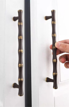 Load image into Gallery viewer, 2.5&quot;-6.3&quot; Bamboo &amp; Solid Brass (Gold, Bronze, Black) Knobs &amp; Pulls | Kitchen, Drawer, Dresser &amp; Cabinet Handles

