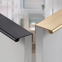 Load image into Gallery viewer, Invisible Black &amp; Gold Kitchen Handles | Concealed Embedded Drawer Pulls, Long Wardrobe &amp; Furniture Cabinet Pulls
