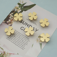 Load image into Gallery viewer, Creative Brass Clover Knobs &amp; Pulls | Cabinet, Wardrobe Door, Drawer &amp; Dresser Hardware
