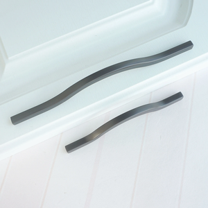 3.78", 5.0", 7.55", 11.3" (96, 128mm) Arch Bridge Cabinet Handles | Black & Dark Gray Dresser Knobs, Drawer Pulls, Wardrobe & Cupboard Handles