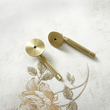 Load image into Gallery viewer, Brass Drop Ring Knobs &amp; Pulls | Gold Drawer, Dresser &amp; Cabinet Door Knobs, Furniture Hardware Handles
