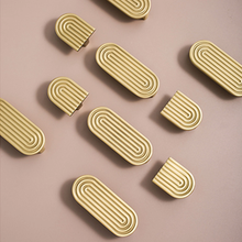 Load image into Gallery viewer, 1.26&quot;, 2.5&quot; Brass Kitchen &amp; Cabinet Knobs | Unique Drawer Pulls, Cupboard &amp; Dresser Handles, 32 - 64mm
