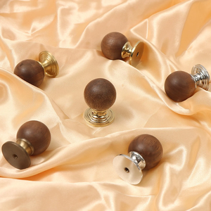 Walnut Wood & Chrome, Gold, Bronze, Brass Kitchen Knobs & Pulls | Drop Bail Drawer & Cupboard Handles, Cabinet Pulls
