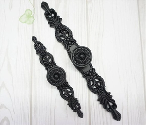 Shabby Chic Black Ornate Knobs, Pulls & Handles | Rustic French Country Dresser, Drawer & Kitchen Cabinet Decorative Hardware