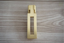 Load image into Gallery viewer, 1.1&quot;, 2.5&quot; (28, 64mm) Brushed Gold Brass Drop Pulls | Dresser &amp; Drawer Knobs, Cabinet Door Handles, Hardware
