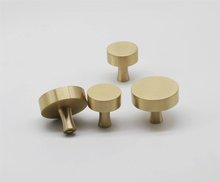 Load image into Gallery viewer, Round Brass Knobs, Pulls &amp; Handles | Cabinet, Drawer, Dresser, Kitchen Cupboard &amp; Furniture Hardware
