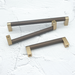 Knurled Champagne Gold & Coffee Pulls & Knobs | Kitchen, Cabinet, Dresser & Cupboard Hardware