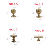 Load image into Gallery viewer, Unique Aged Solid Brass Pulls, Knobs &amp; Handles | Cabinet, Kitchen, Drawer, Dresser &amp; Closet Furniture Hardware
