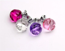 Load image into Gallery viewer, Flower Crystal Glass Knobs | Colorful Pink Purple Rose Red &amp; Transparent Dresser Drawer Pulls, Cabinet Door Hardware
