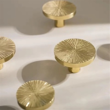 Load image into Gallery viewer, Hammered Solid Brass Cabinet Knobs | Drawer &amp; Kitchen Pulls, Dresser &amp; Door Handles, Decor Cabinet Hardware
