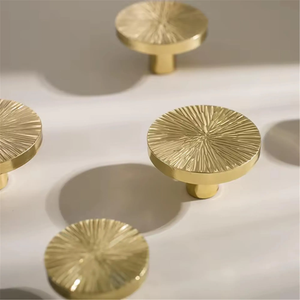 Hammered Solid Brass Cabinet Knobs | Drawer & Kitchen Pulls, Dresser & Door Handles, Decor Cabinet Hardware