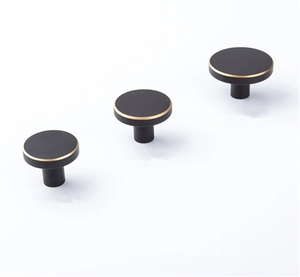 Brass Black & Gold Vintage Retro Cabinet Knobs | Drawer & Dresser Pulls, Door Handles