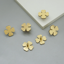 Load image into Gallery viewer, Creative Brass Clover Knobs &amp; Pulls | Cabinet, Wardrobe Door, Drawer &amp; Dresser Hardware

