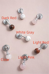 Crystal Stone Ball Drop Knobs, Pulls & Handles (Pink, White, Clear, Red) | Chrome Dresser & Cabinet Door Hardwar