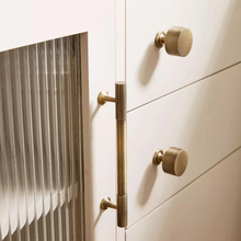 Load image into Gallery viewer, Solid Brass Cabinet Pulls &amp; Knobs | Antique Bronze Drawer Handles, Dresser Knobs, Kitchen &amp; Cupboard Pulls, Furniture Hardware

