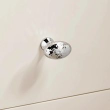 Load image into Gallery viewer, Hammered Pigeon Egg Solid Gold &amp; Chrome Knobs | Cabinet &amp; Drawer Pulls, Kitchen Cupboard Handles, Hardware
