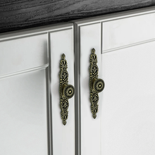 Load image into Gallery viewer, Vintage Rustic Antique Bronze Knobs, Pulls &amp; Handles with Back Plate | Dresser, Drawer, Kitchen Cabinet &amp; Furniture Hardware Decor
