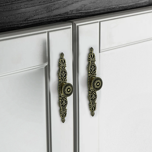 Vintage Rustic Antique Bronze Knobs, Pulls & Handles with Back Plate | Dresser, Drawer, Kitchen Cabinet & Furniture Hardware Decor