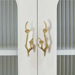 Gorgeous Flower & Branch Solid Brass Knobs, Pulls & Handles | Unique Art Deco Cabinet, Drawer & Dresser Hardware